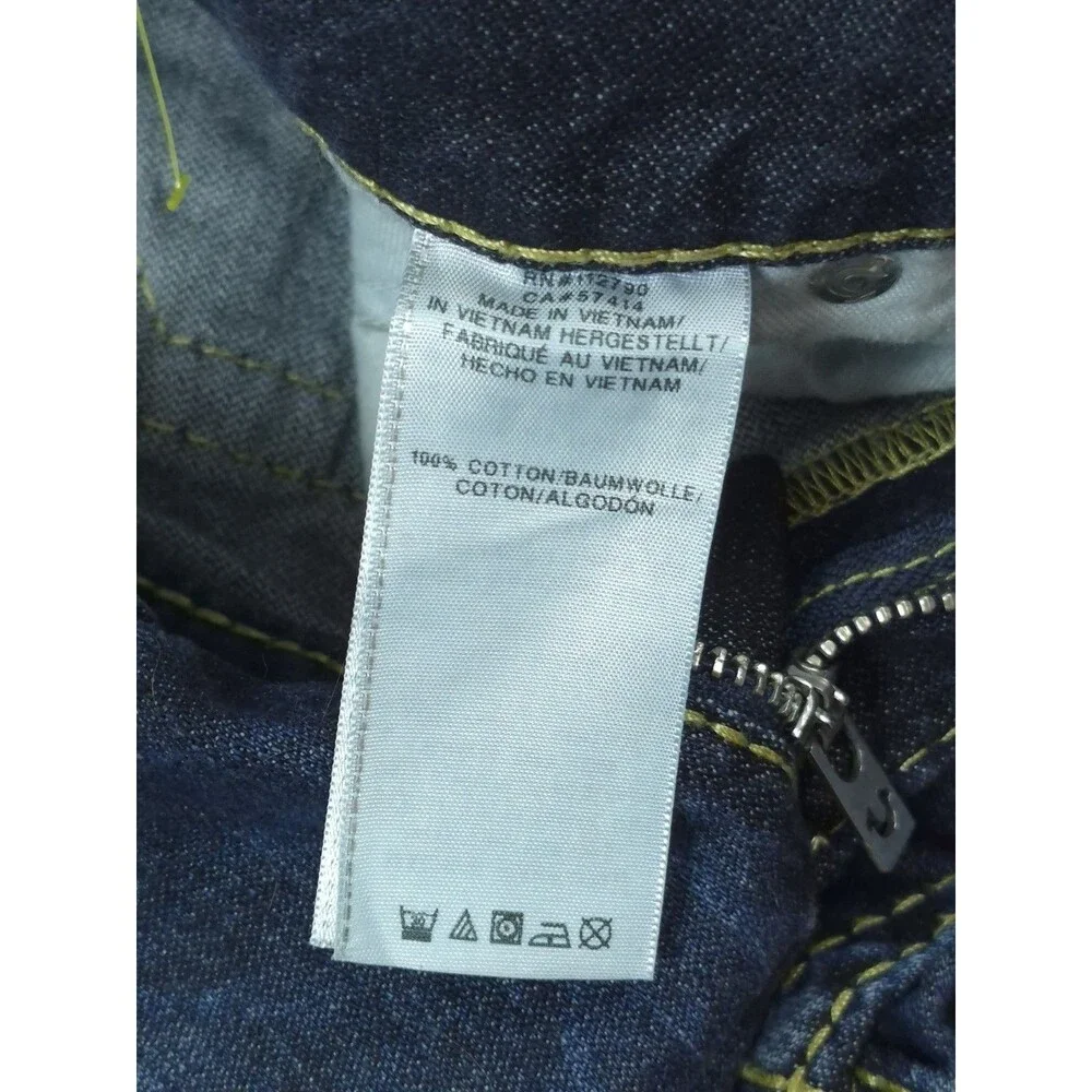 True Religion Skinny Jeans Mens 30 Gold Big T Flap Pocket Bold Stitch Y2K Rocker